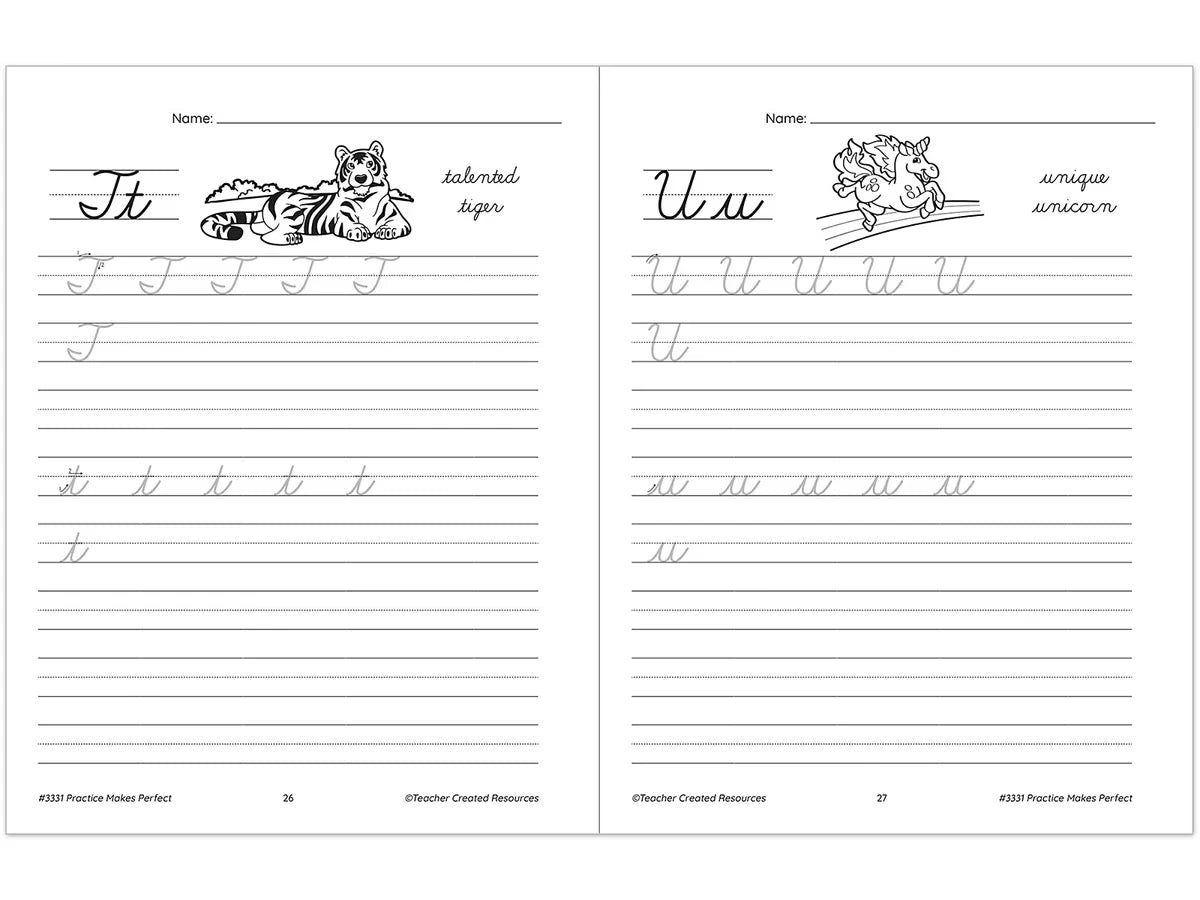 Cursive Writing Practice Workbook - US 9730