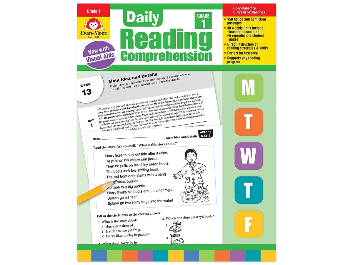 Daily Reading Comprehension Activities Workbook - Gr. 1 - US 5513