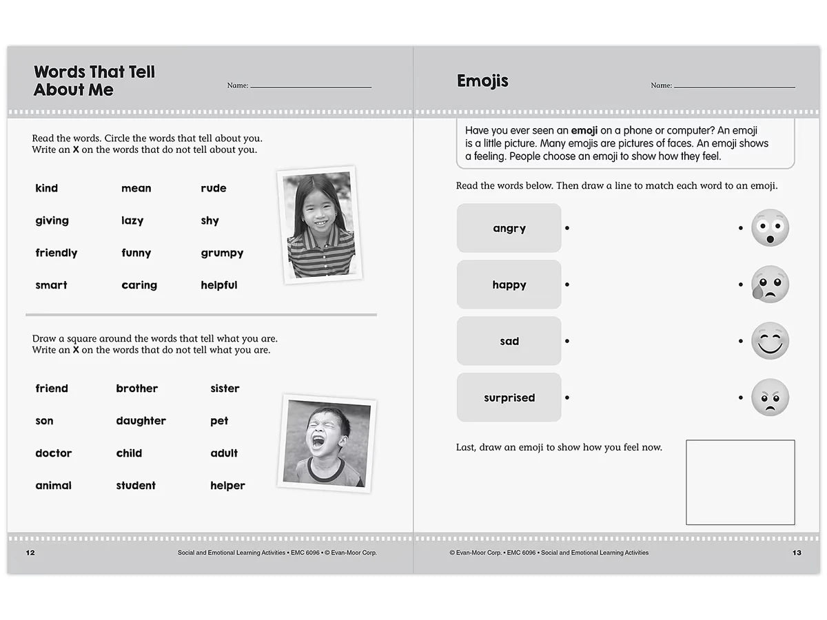 Social and Emotional Learning Activity Workbook - Gr. 1-2 - US 6256