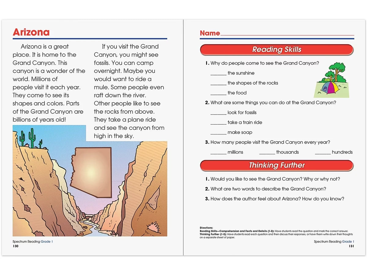 Spectrum® Reading Workbook - Gr. 1 - US 1999