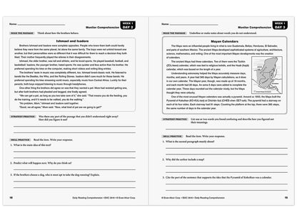 Daily Reading Comprehension Activities Workbook - Gr. 6 - US 8807