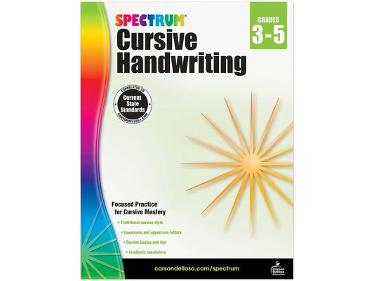 Spectrum® Cursive Handwriting Workbook - US 4902