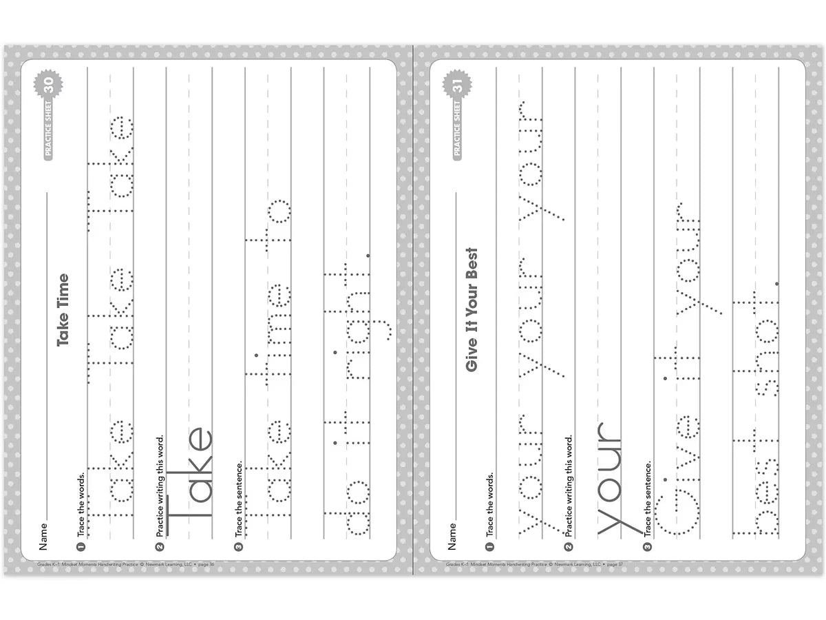 Handwriting Practice Workbook - K-Gr. 1 - US 5753