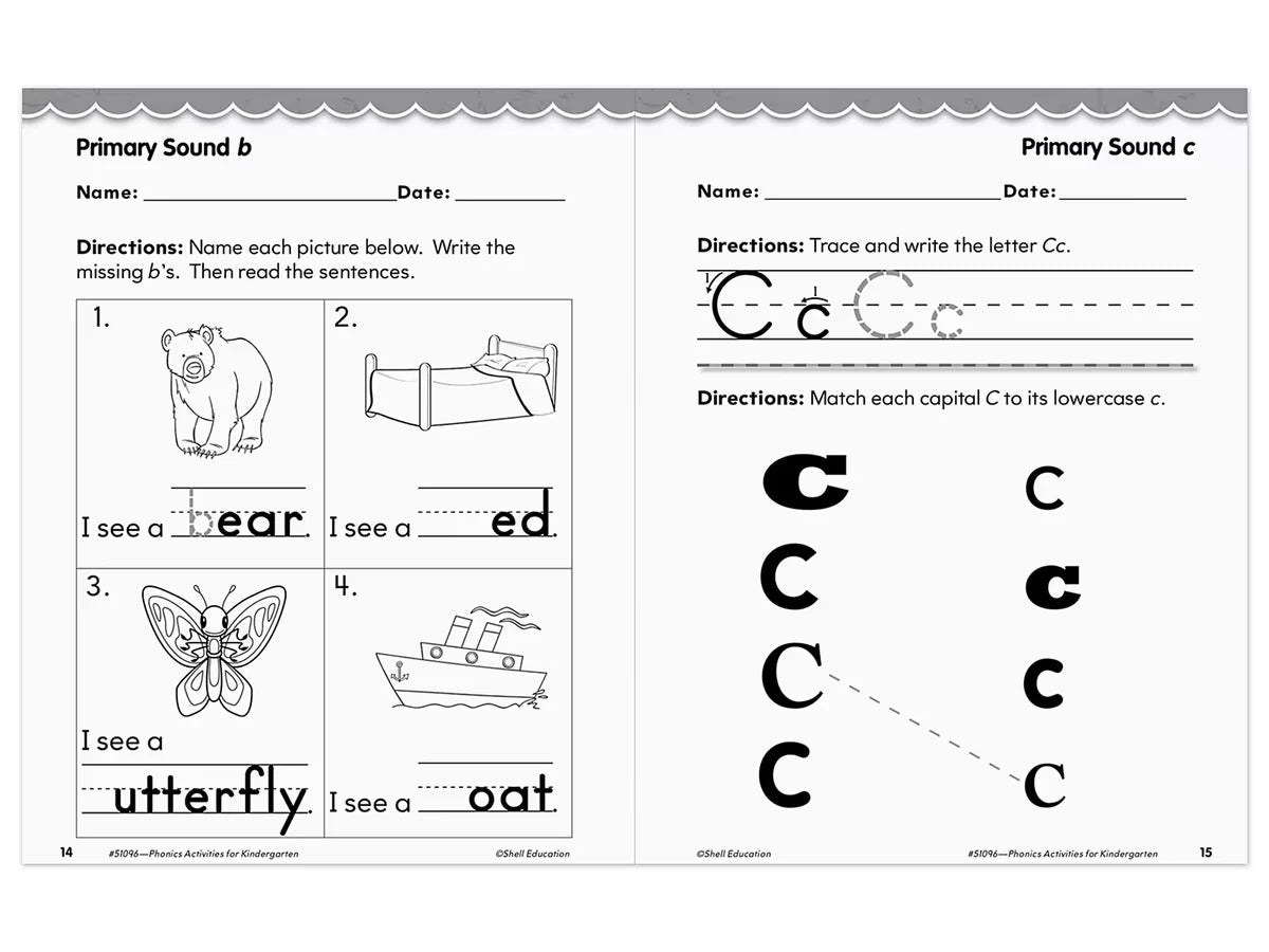 Phonics for Kindergarten Workbook - US 1150