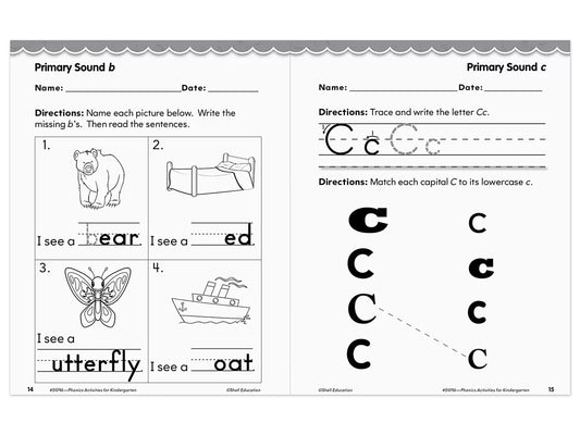 Phonics for Kindergarten Workbook - US 1150