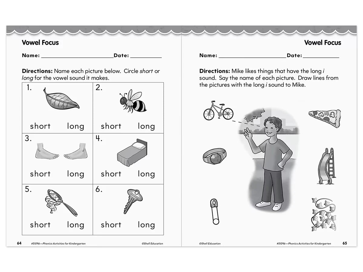 Phonics for Kindergarten Workbook - US 1150