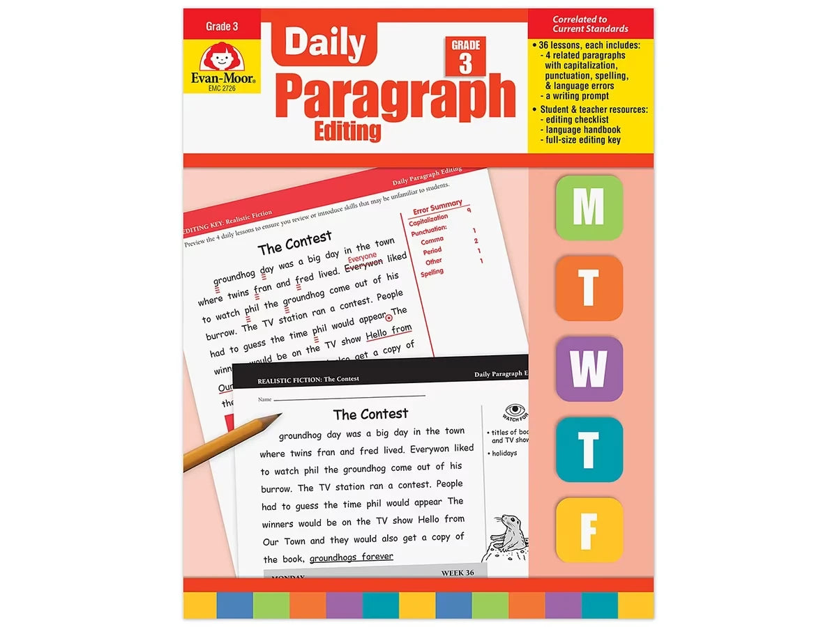 Daily Paragraph Editing Workbook - Gr. 3 - US 8192