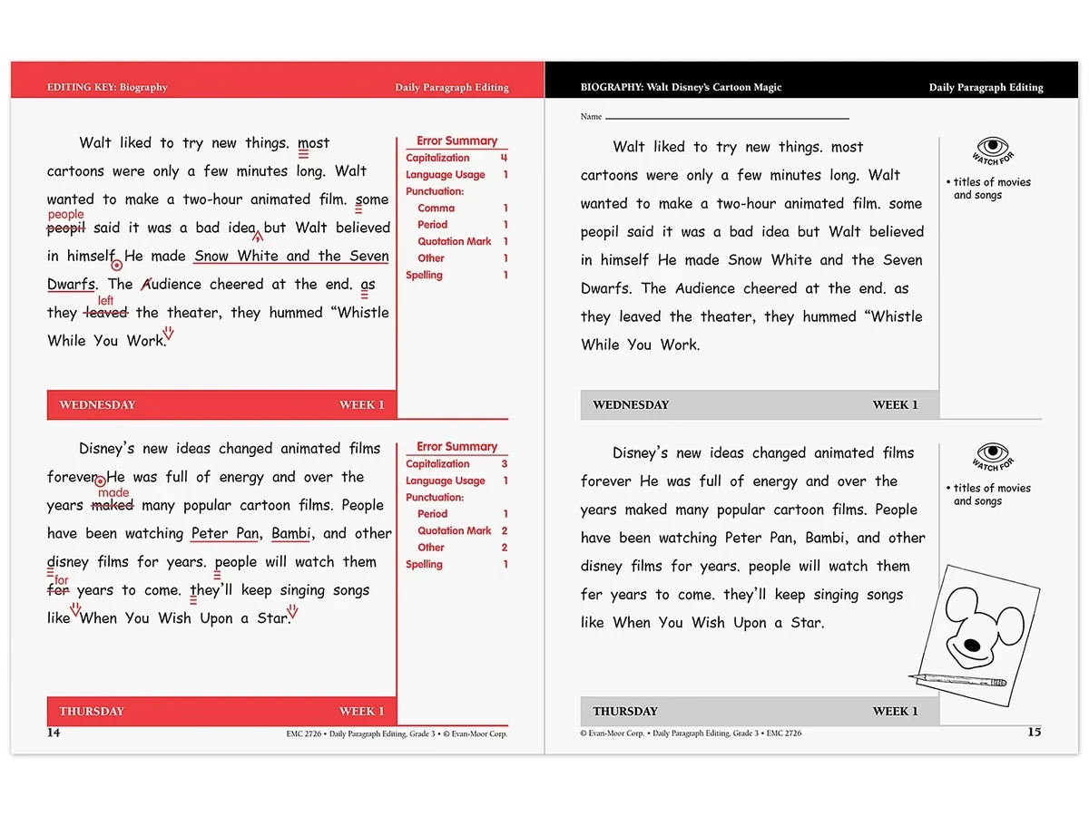 Daily Paragraph Editing Workbook - Gr. 3 - US 8192
