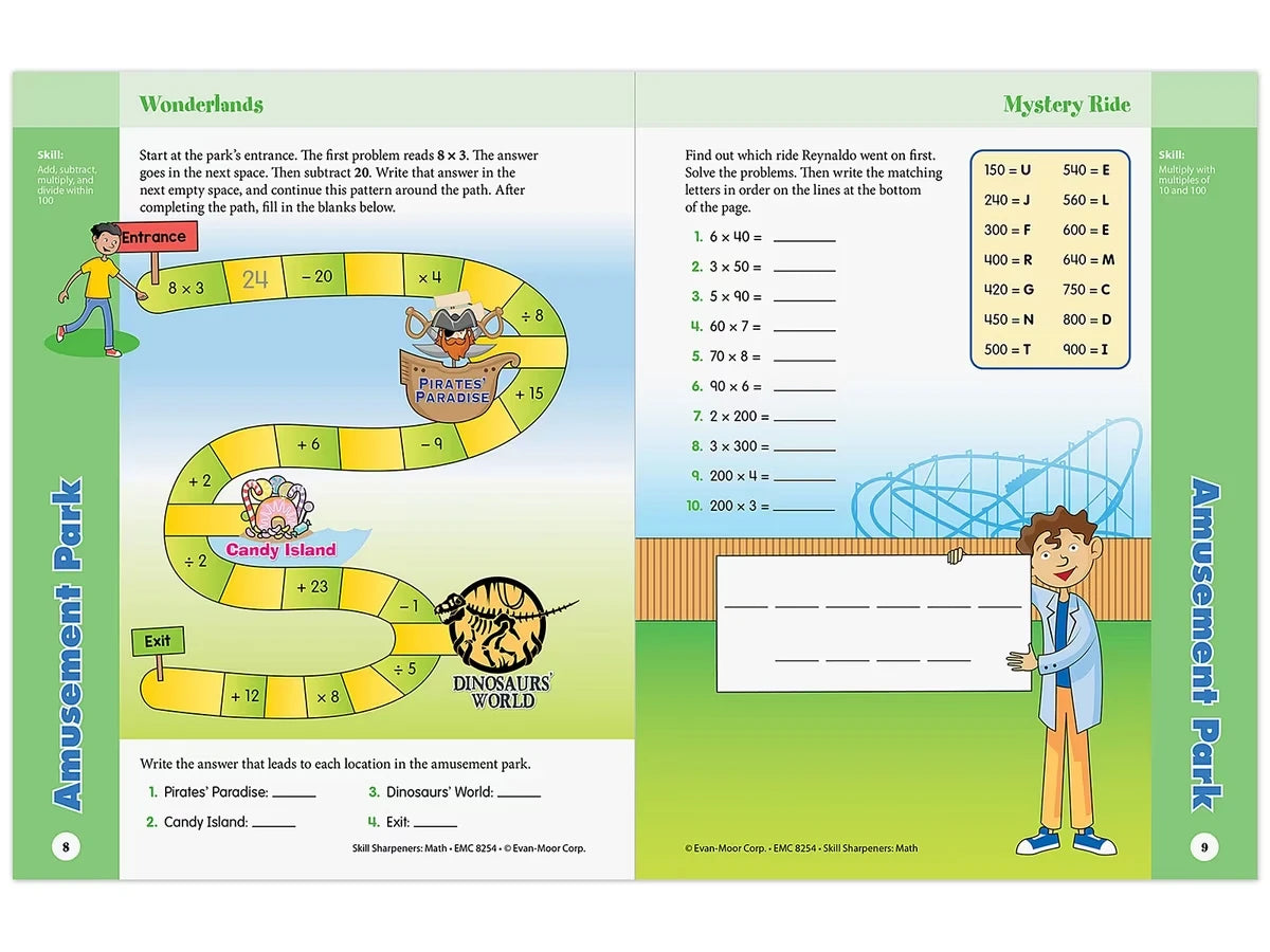 Math Skill Sharpeners Workbook - Gr. 4 - US 5930