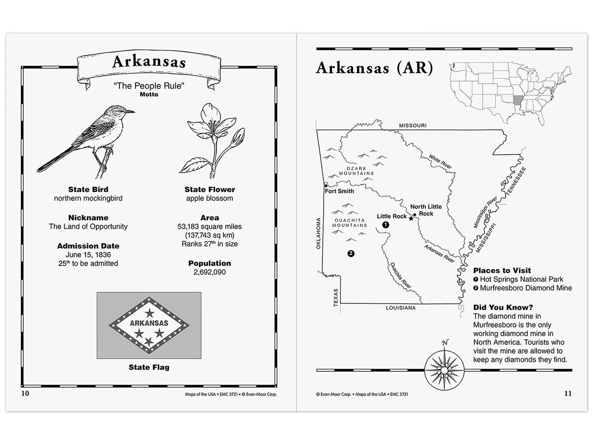 Maps of the USA Workbook - US 3914