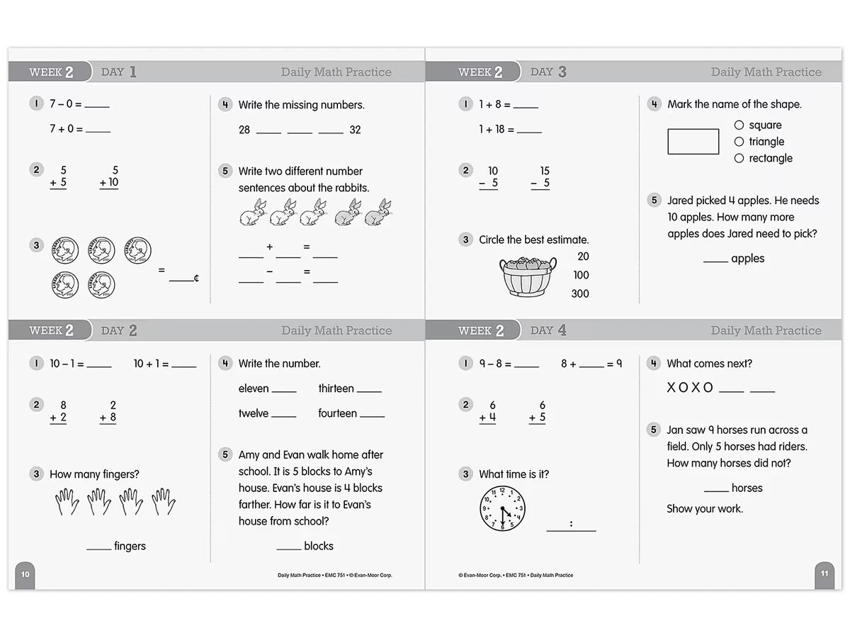 Daily Math Practice Workbook - Gr. 2 - US 8716