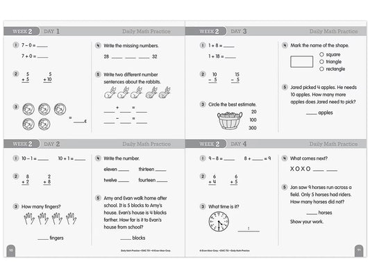 Daily Math Practice Workbook - Gr. 2 - US 8716