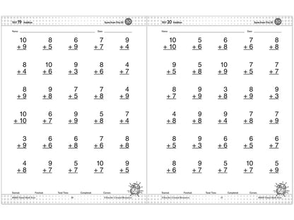 200 Timed Math Tests Workbook - US 1828