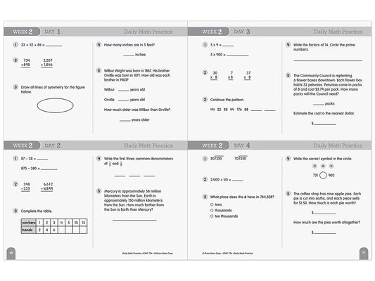 Daily Math Practice Workbook - Gr. 5 - US 3862