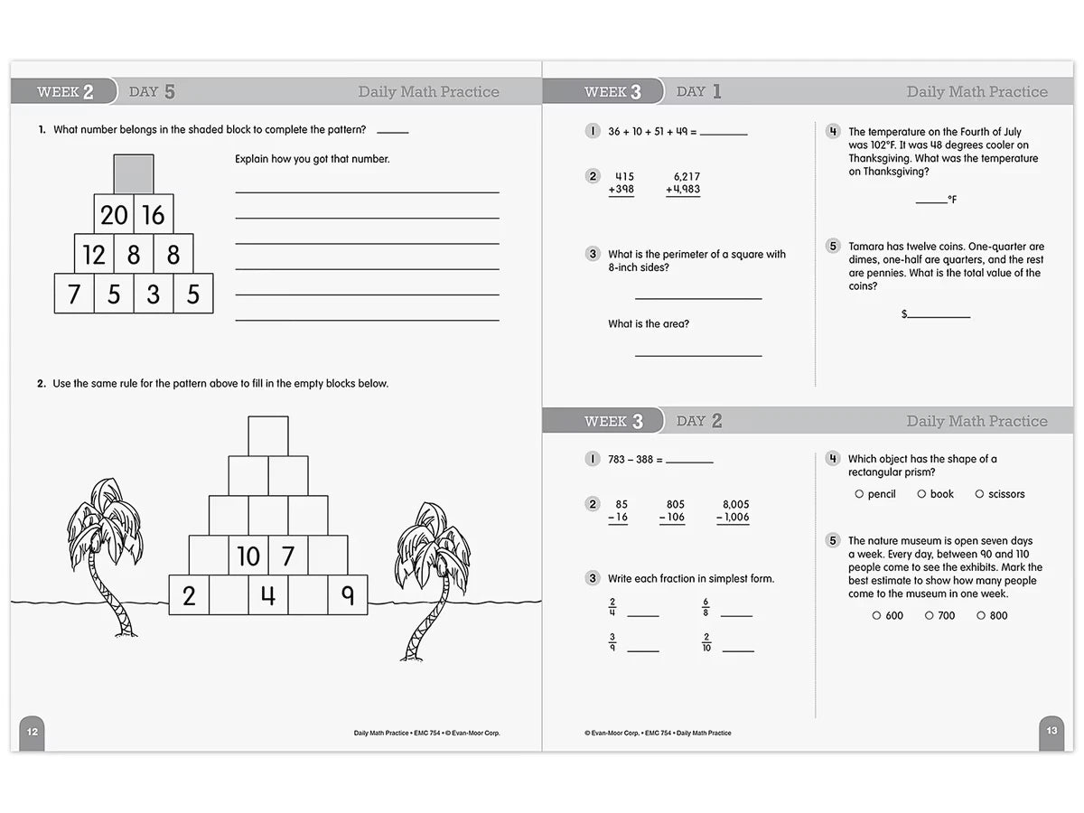 Daily Math Practice Workbook - Gr. 5 - US 3862