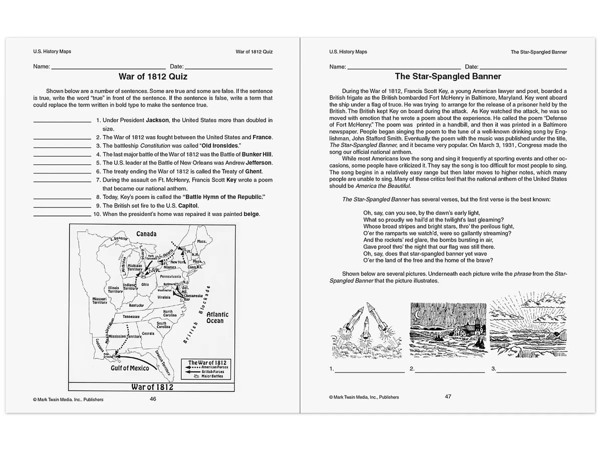 U.S. History Maps Workbook - US 9504