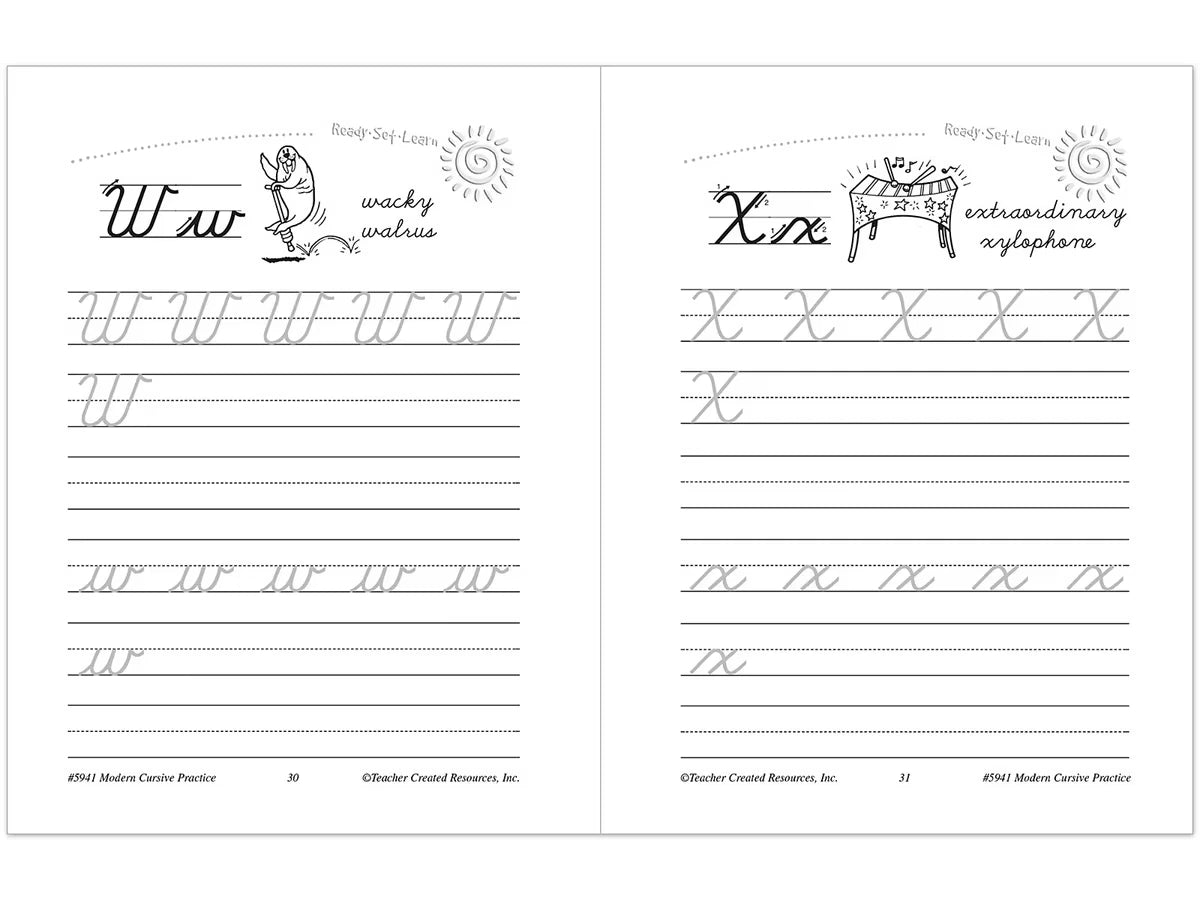 Modern Cursive Writing Practice Workbook - US 5315