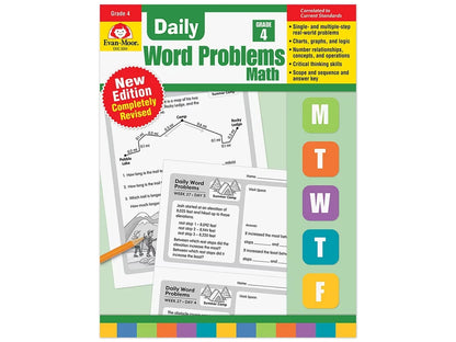 Daily Word Problems Workbook - Gr. 4 - US 5840