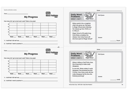 Daily Word Problems Workbook - Gr. 4 - US 5840