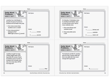 Daily Word Problems Workbook - Gr. 4 - US 5840