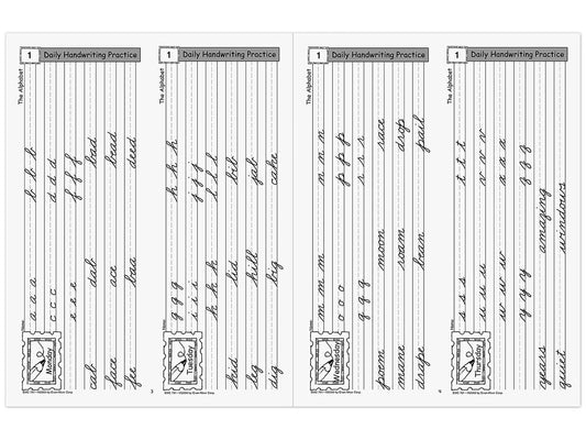 Traditional Cursive Daily Handwriting Practice Workbook - US 3229