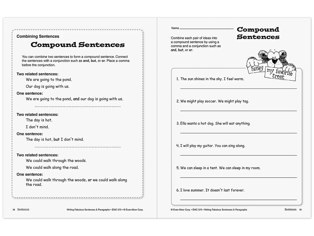 Writing Fabulous Sentences & Paragraphs Workbook - US 2899
