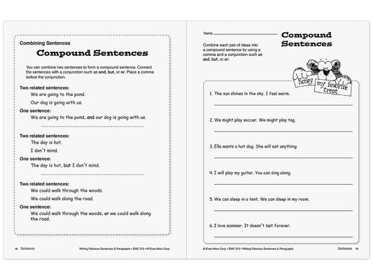 Writing Fabulous Sentences & Paragraphs Workbook - US 2899