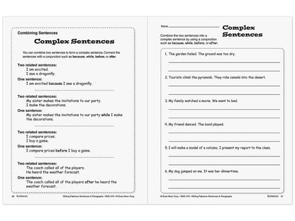 Writing Fabulous Sentences & Paragraphs Workbook - US 2899