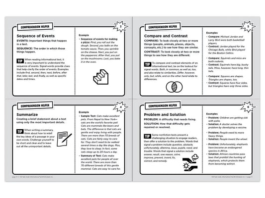 Informational Text 100 Task Cards Workbook - US 7219