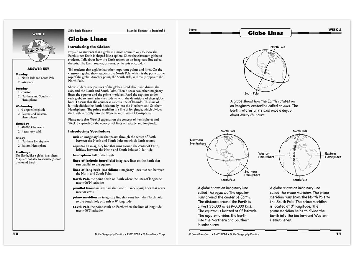 Daily Geography Practice Workbook - Gr. 5 - US 1174
