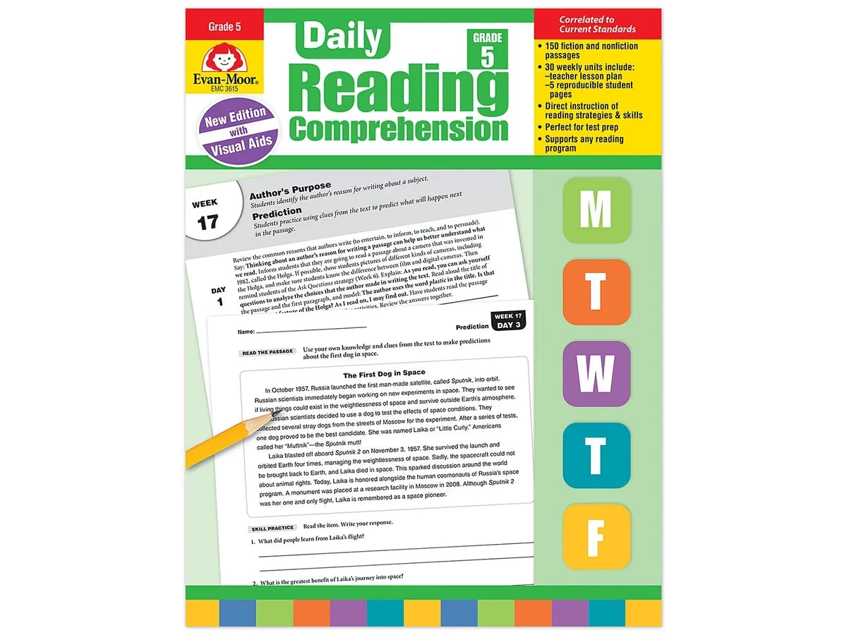 Daily Reading Comprehension Activities Workbook - Gr. 5 - US 4977
