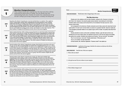Daily Reading Comprehension Activities Workbook - Gr. 5 - US 4977