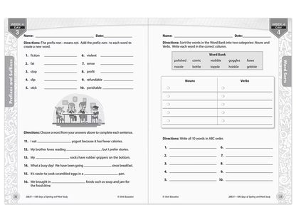 180 Days of Spelling Workbook - Gr. 3 - US 8907
