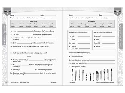 180 Days of Spelling Workbook - Gr. 3 - US 8907