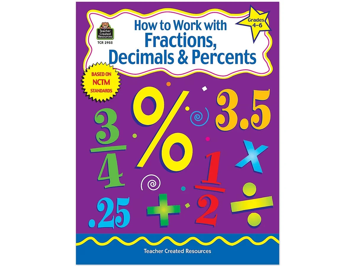 How to Work with Fractions, Decimals & Percents Workbook - US 2903