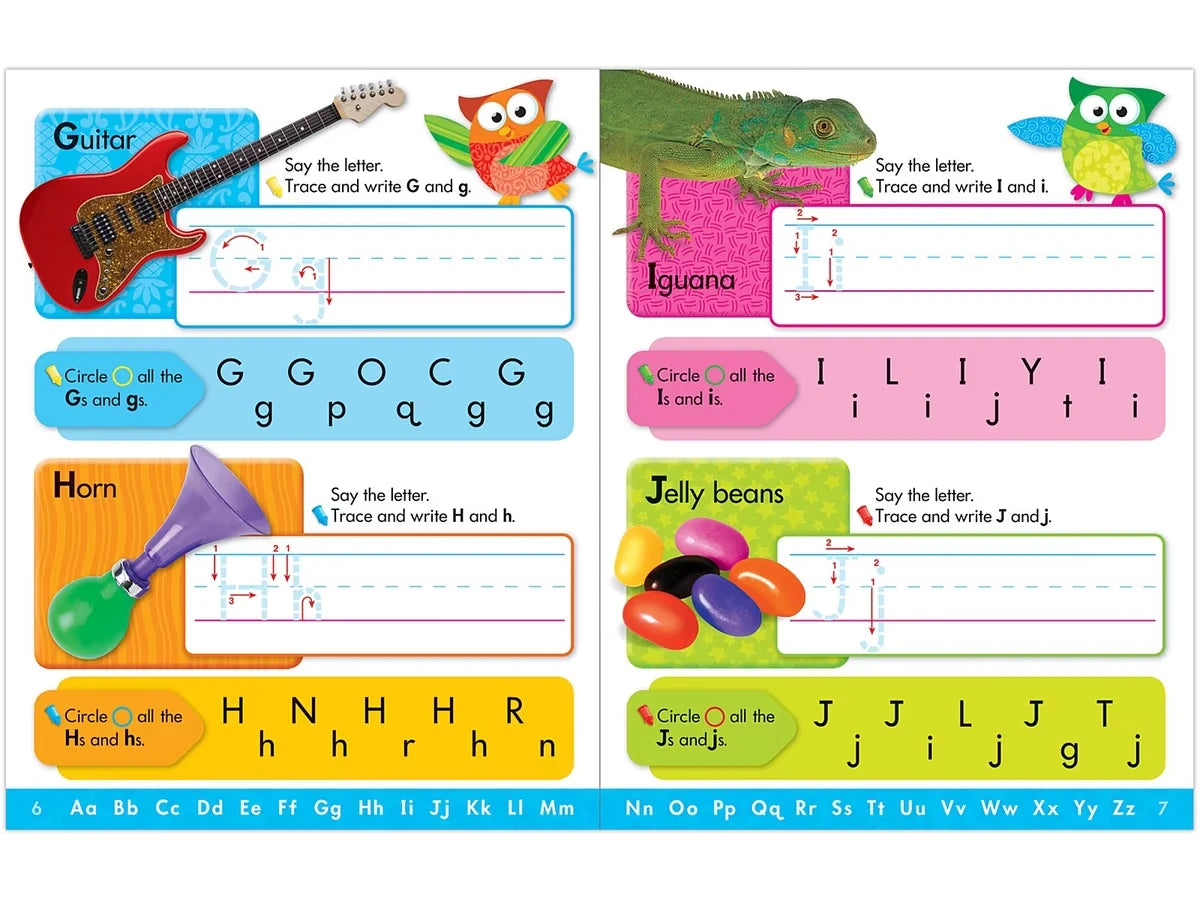 Owl-Stars!® Alphabet Write & Wipe Workbook - US 4994