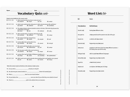 Prefixes & Suffixes Workbook - US 8550
