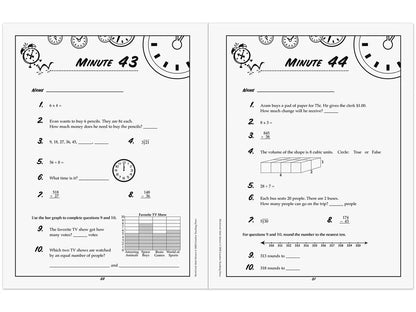 Math Minutes Workbook - Gr. 3 - US 6914