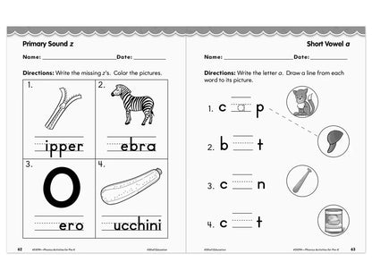 Phonics for Pre-Kindergarten Workbook - US 7460