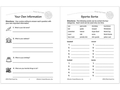 Third-Grade Fun Workbook - US 3449