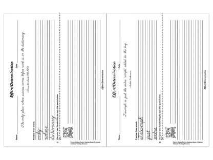 Cursive Writing Practice with Inspiring Quotes Workbook - US 5655