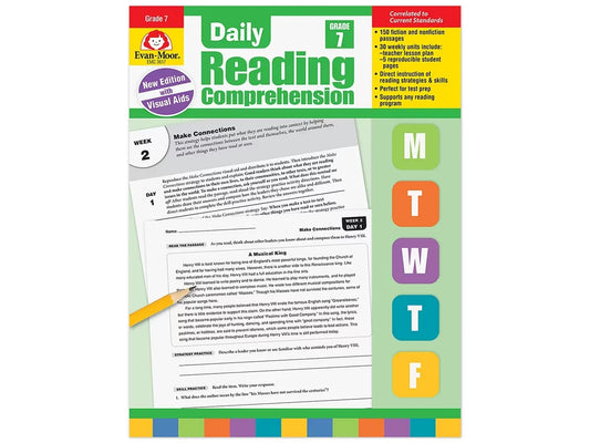 Daily Reading Comprehension Activities Workbook - Gr. 7 - US 9364