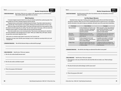Daily Reading Comprehension Activities Workbook - Gr. 7 - US 9364