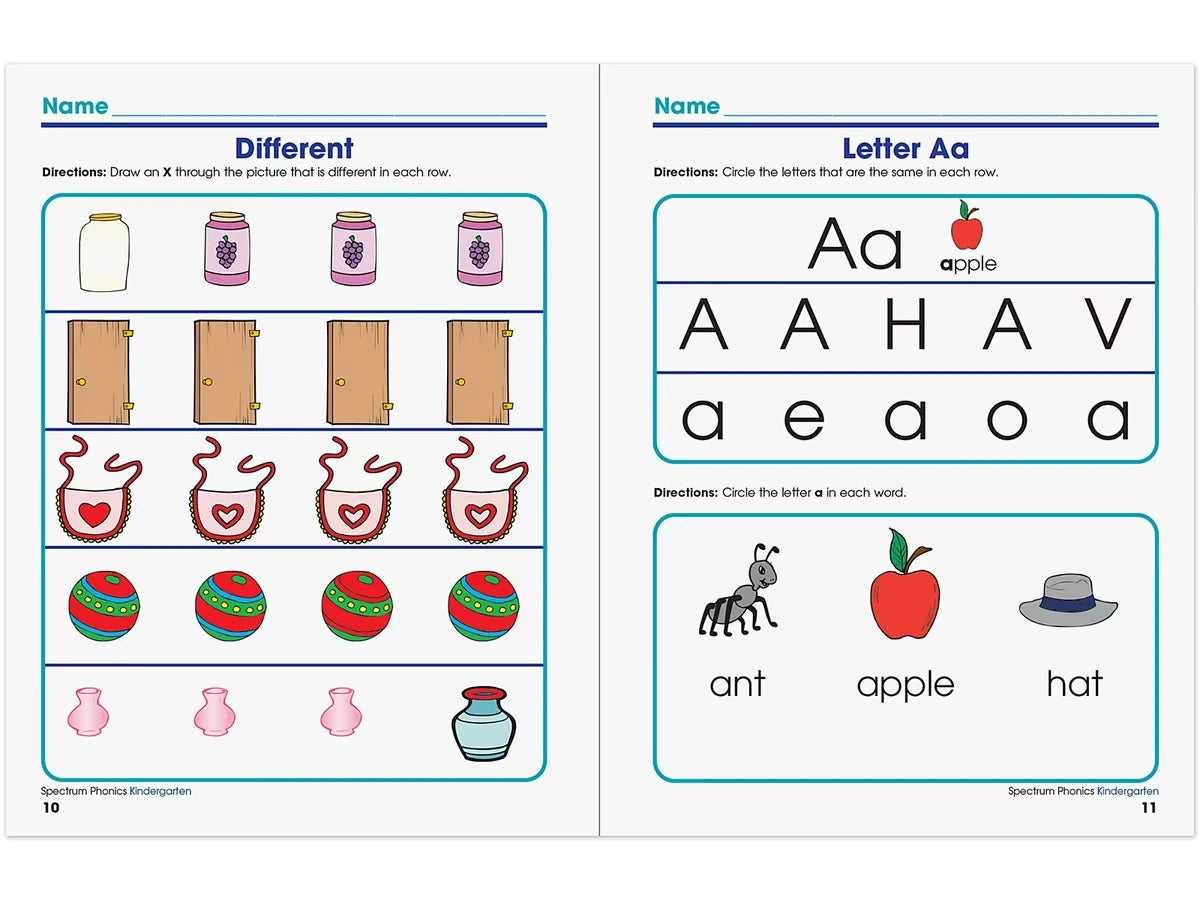 Spectrum® Phonics Workbook - Kindergarten - US 1443