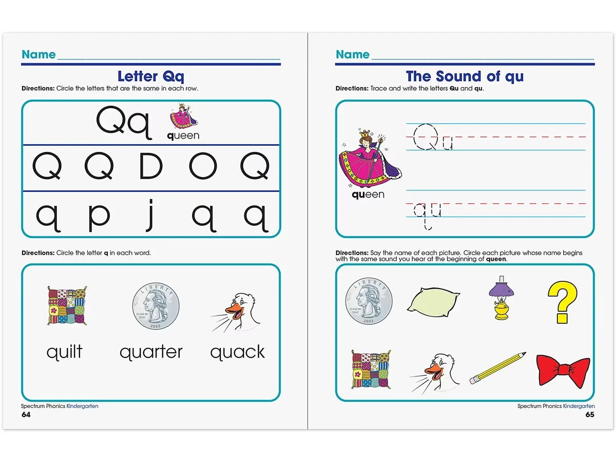 Spectrum® Phonics Workbook - Kindergarten - US 1443