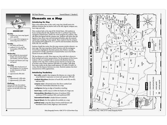 Daily Geography Practice Workbook - Gr. 6 - US 2210