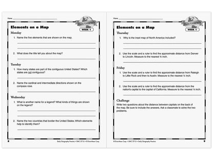 Daily Geography Practice Workbook - Gr. 6 - US 2210