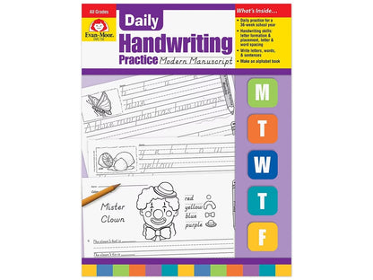 Modern Manuscript Daily Handwriting Practice Workbook - US 3992