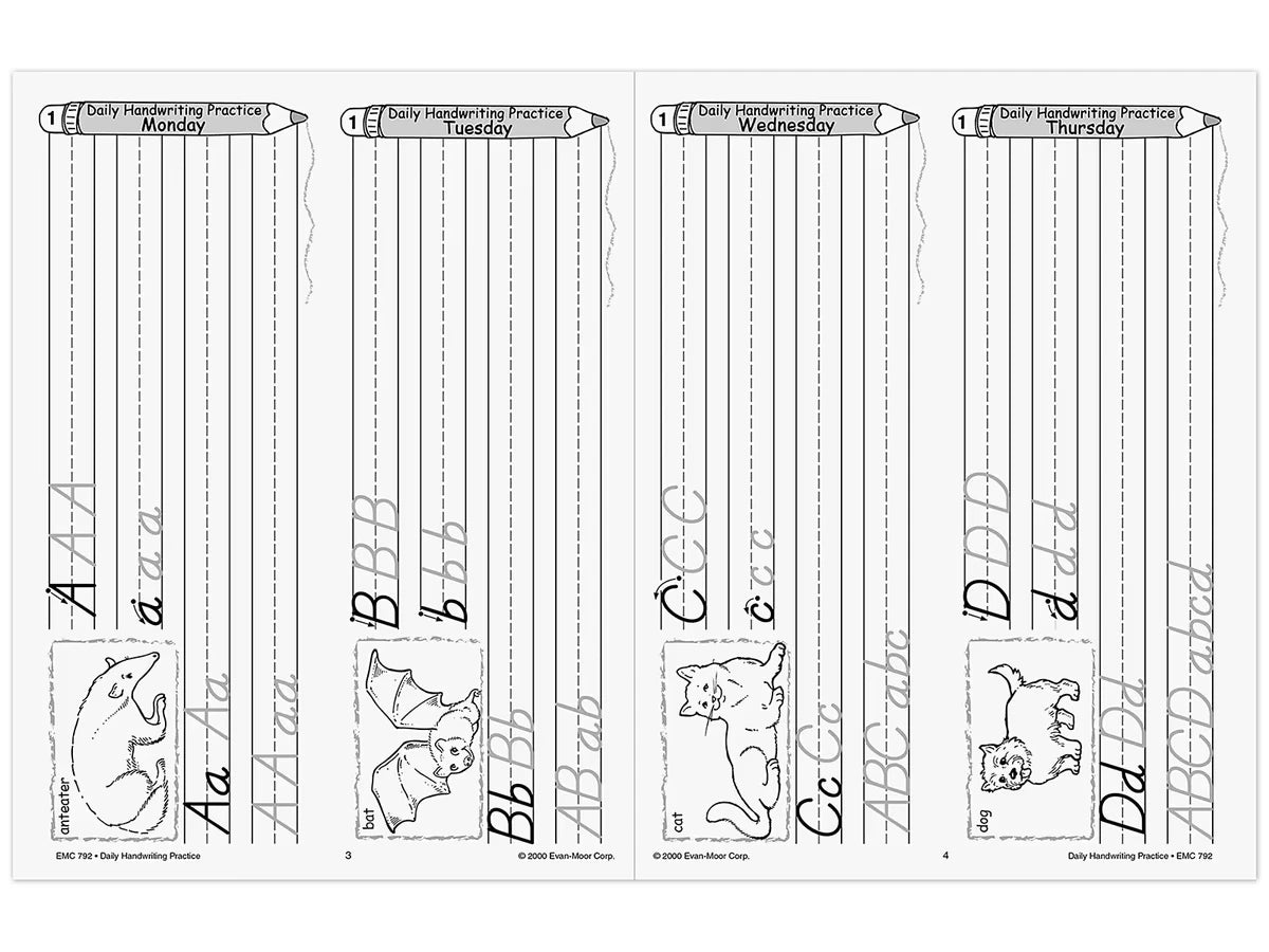 Modern Manuscript Daily Handwriting Practice Workbook - US 3992