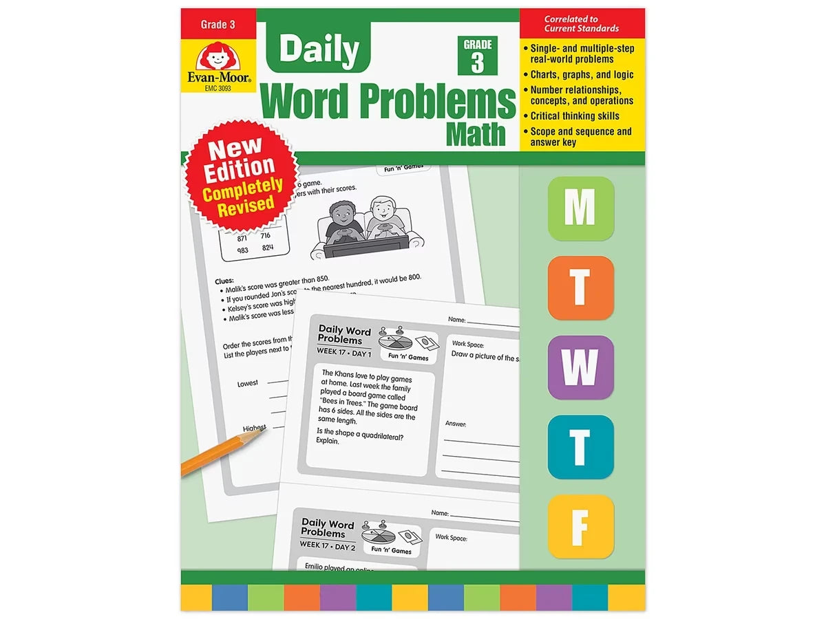 Daily Word Problems Workbook - Gr. 3 - US 9662